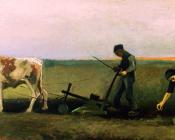 文森特 威廉 梵高 : 扶犁和收土豆的人